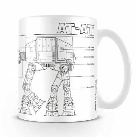 Star Wars AT-AT Fighter Diagram 11 oz. Ceramic Mug